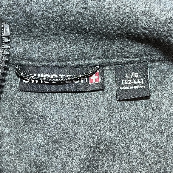 Swiss Tech Jacket Mens Large 42-44 Full Zip Fleece Lined Zip Pocket Heavyweight - Picture 4 of 11